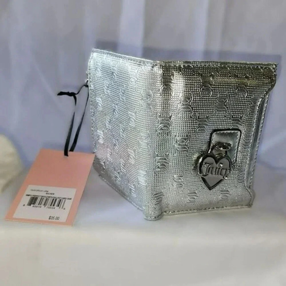 NWT Juicy Couture Metallic Simply Perfect Faux Leather Bifold Wallet - Picture 1 of 6